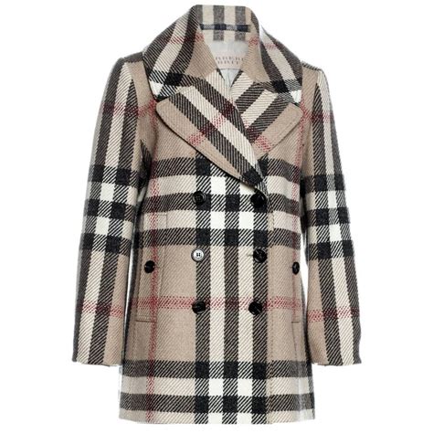 burberry plaid wool coat|burberry coat with wool collar.